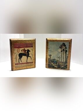 Mid Century Italian Florentine Bookends